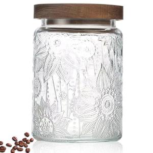 24 OZ Airtight Glass Storage Jar with Bamboo Lid