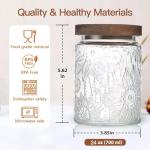 24 OZ Airtight Glass Storage Jar with Bamboo Lid