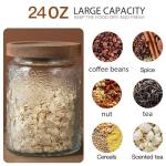 24 OZ Airtight Glass Storage Jar with Bamboo Lid