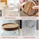 24 OZ Airtight Glass Storage Jar with Bamboo Lid