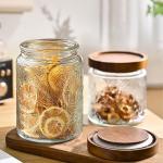 24 OZ Airtight Glass Storage Jar with Bamboo Lid