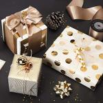 Gold Jumbo Wrapping Paper Roll Set - 3 Rolls