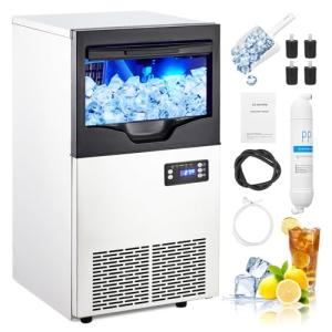 Euker 100LBS Ice Maker with Self-Cleaning Bin