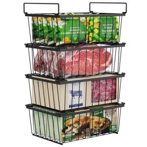Stackable Freezer Organizer Bins - 4 Pack