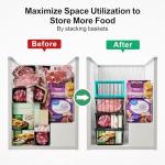 Stackable Freezer Organizer Bins - 4 Pack