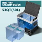 EUHOMY Portable 12V Electric Cooler with Wheels