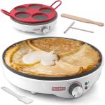 Electric 12-Inch Crepe Maker with Silicone Molds