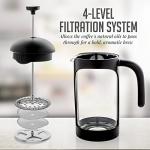 OVENTE 12 oz French Press Coffee Maker, Black