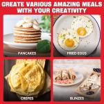 Electric 12-Inch Crepe Maker with Silicone Molds