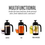 OVENTE 12 oz French Press Coffee Maker, Black