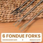 Black Electric Fondue Pot Set with Stainless Forks