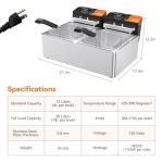 TANGME 20.7QT Electric Countertop Deep Fryer