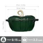 Pumpkin Dutch Oven Pot with Lid, 3.3 qt