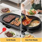AORAN 2200W Electric Grill & Hot Pot Combo