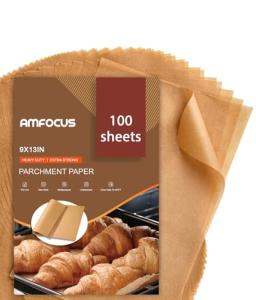 Non-Stick Parchment Paper Sheets, 100PCS - 9x13 In