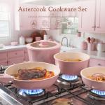 Astercook 21-Piece Non-Stick Ceramic Cookware Set