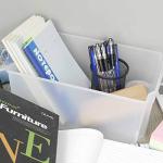 Stackable Plastic Fridge Storage Baskets, 4 Pack