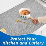 Large Absorbent Dish Drying Mats - Gray Set