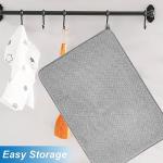 Large Absorbent Dish Drying Mats - Gray Set