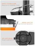 Powerful 1200W Juice Extractor with Large Chute