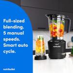 NutriBullet SmartSense Blender Combo, 1400W, Matte Black