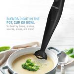 Elite Gourmet Electric Immersion Hand Blender, Black
