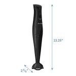Elite Gourmet Electric Immersion Hand Blender, Black