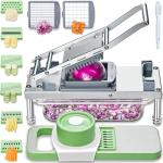 Versatile Vegetable Chopper with 8 Stainless Steel Blades