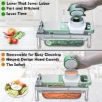 Versatile Vegetable Chopper with 8 Stainless Steel Blades