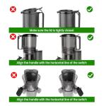 Extra Large Cold Press Juicer with Clean Design