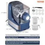 VEVOR Automatic Electric Pasta Maker with 8 Shapes