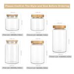 Cute 16 oz Glass Storage Canister with Bamboo Lid
