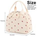 Bluboon Insulated Corduroy Lunch Tote Bag