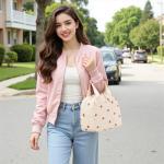 Bluboon Insulated Corduroy Lunch Tote Bag