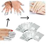 Nail Polish Remover Foil Wraps with Cotton Pads