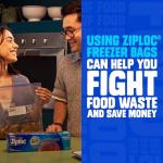Ziploc Gallon Freezer Bags, Stay Open Design
