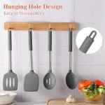 Silicone Spatulas and Cooking Spoons Set - 4 Pcs
