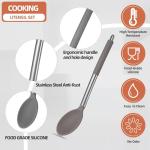 Silicone Spatulas and Cooking Spoons Set - 4 Pcs