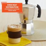 IMUSA Aluminum Espresso Stovetop Coffeemaker, 3-Cup