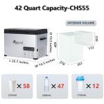 Alpicool 12V Portable Dual Temp Fridge Freezer