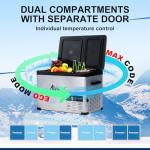 Alpicool 12V Portable Dual Temp Fridge Freezer
