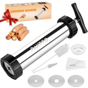 Stainless Steel Churro Maker Kit with Nozzles