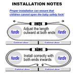 Woyeainy Double Door Fridge Locks for Kids