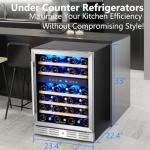 Kalamera 24-Inch Dual Zone Wine Cooler - 46 Bottles
