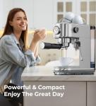 Automatic Espresso Machine with Milk Frother, Silver