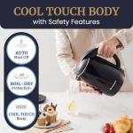 Elite Gourmet 1.8L Double Wall Electric Kettle