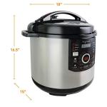 MegaChef 12 Quart Digital Pressure Cooker, Silver