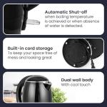 Elite Gourmet 1.8L Double Wall Electric Kettle