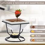 BSTKEY Ceramic Butter Warmer and Fondue Set
