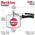 Hawkins 3L Aluminium Classic Pressure Cooker